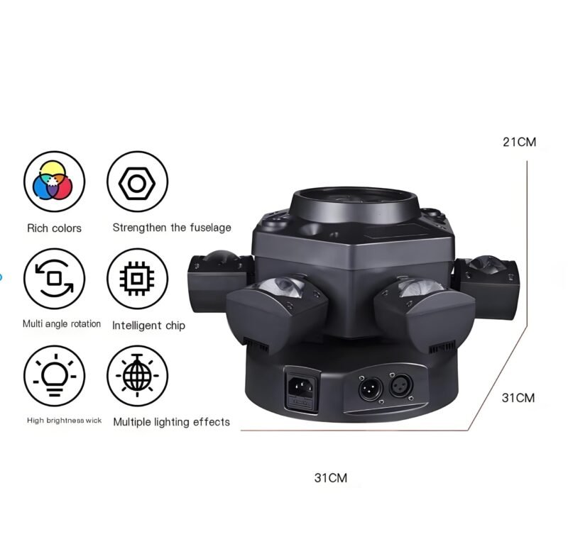 Six-arm bee eye moving head light