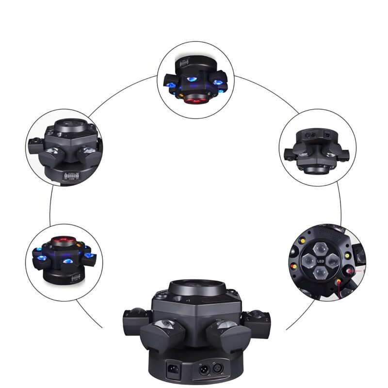 Six-arm bee eye moving head light