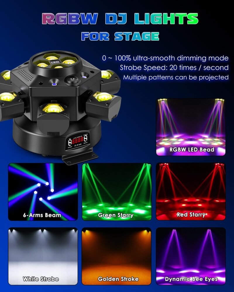 Version 1.0.0 FRLT-Six-arm bee eye moving head light